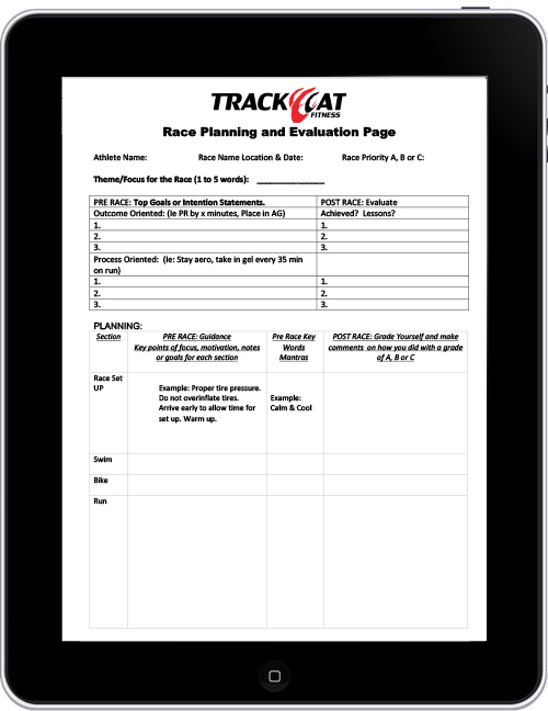 race-planning-evaluation-taper-tablet Track Cat Race Planning & Evaluation Taper Project